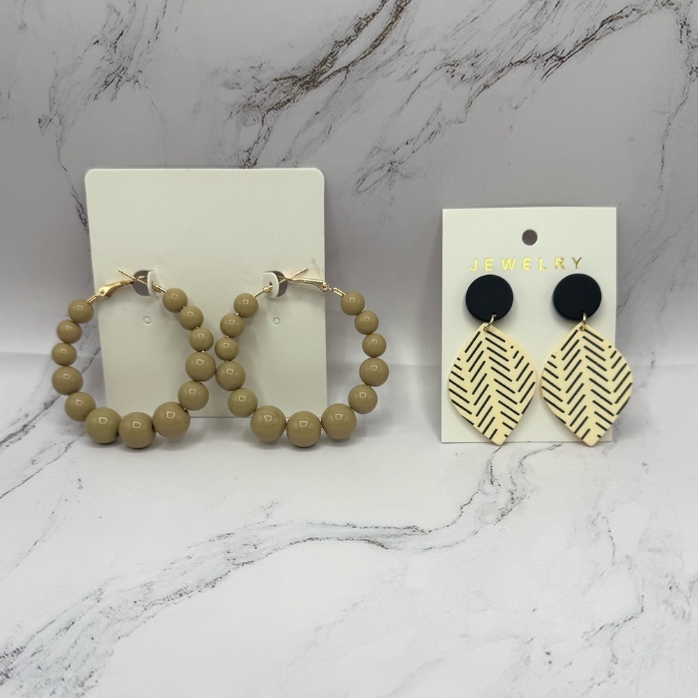Neutral Statement Earrings Bundle